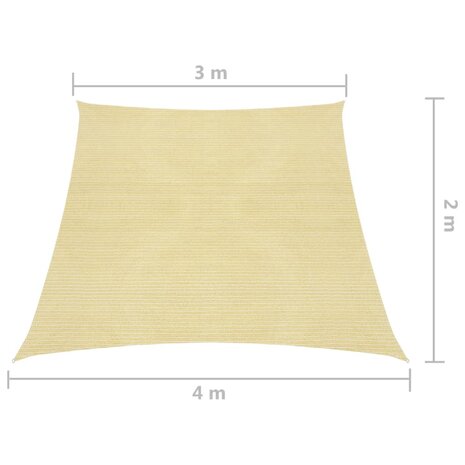 Zonnezeil 160 g/m² 3/4x2 m HDPE beige 8720286097212 6