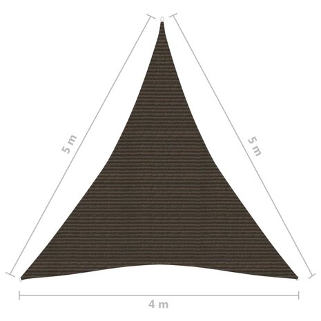 Zonnezeil 160 g/m² 4x5x5 m HDPE bruin 8720286103746 6