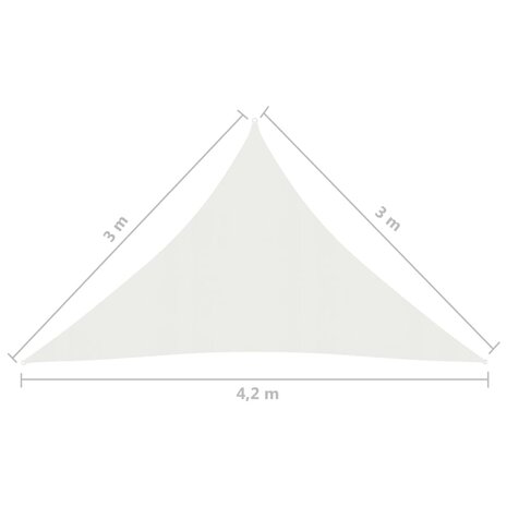 Zonnezeil 160 g/m² 3x3x4,2 m HDPE wit 8720286098172 6