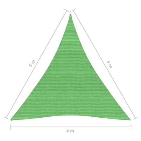 Zonnezeil 160 g/m² 4x5x5 m HDPE lichtgroen 8720286098790 6