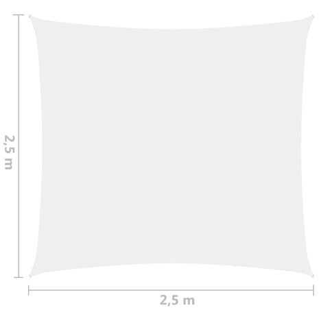 Zonnescherm vierkant 2,5x2,5 m oxford stof wit 8720286120477 6