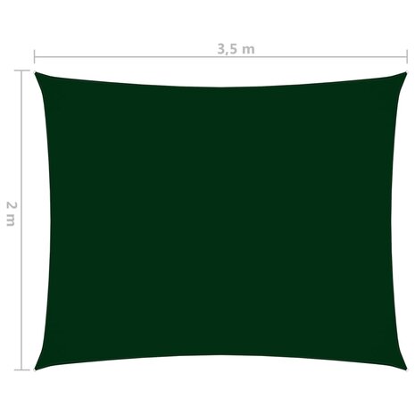 Zonnescherm rechthoekig 2x3,5 m oxford stof donkergroen 8720286122228 6