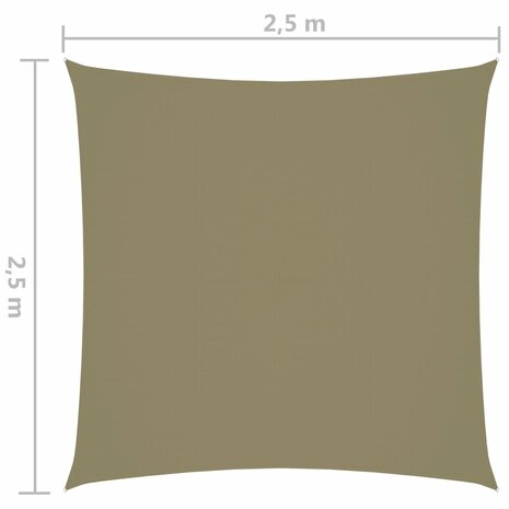 Zonnescherm vierkant 2,5x2,5 m oxford stof beige 8720286119372 6