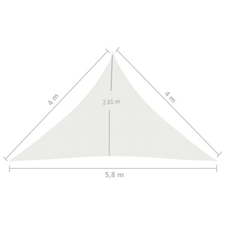 Zonnezeil 160 g/m² 4x4x5,8 m HDPE wit 8720286098226 6