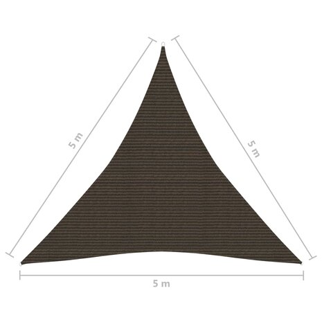 Zonnezeil 160 g/m² 5x5x5 m HDPE bruin 8720286103753 6