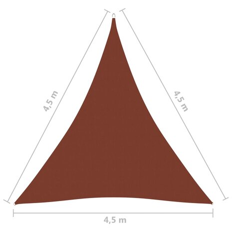 Zonnescherm driehoekig 4,5x4,5x4,5 m oxford stof terracotta 8720286121443 6