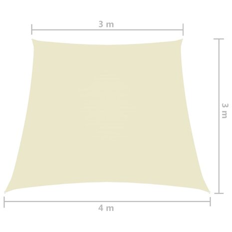 Zonnescherm trapezium 3/4x3 m oxford stof crèmekleurig 8720286120439 6