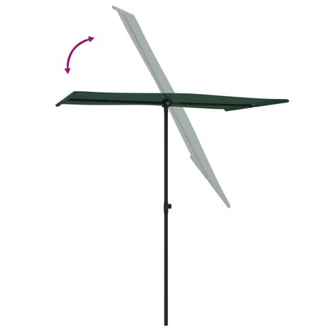 Parasol met aluminium paal 180x110 cm groen 8719883763361 6