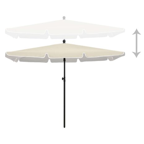 Parasol met paal 210x140 cm zandkleurig 8720286205020 3