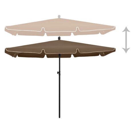 Parasol met paal 210x140 cm taupe 8720286205051 3