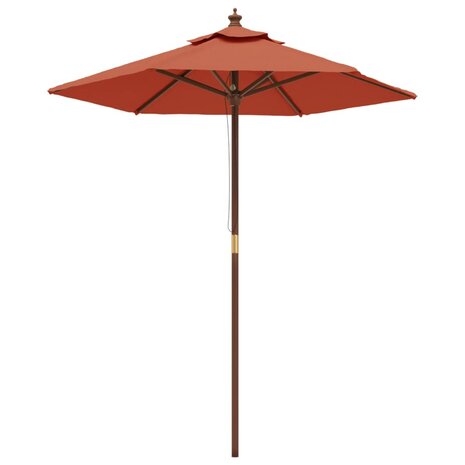 Parasol met houten paal 196x231 cm terracottakleurig 8720845760489 2