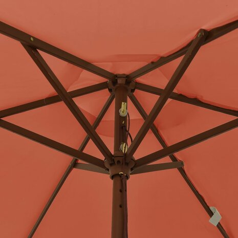 Parasol met houten paal 196x231 cm terracottakleurig 8720845760489 6