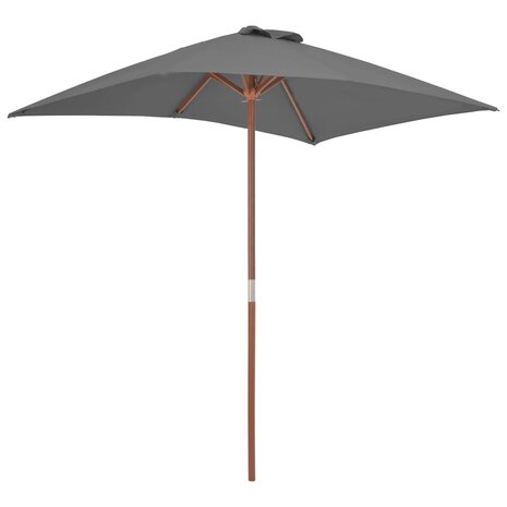 Parasol met houten paal 150x200 cm antraciet 8718475697749 4