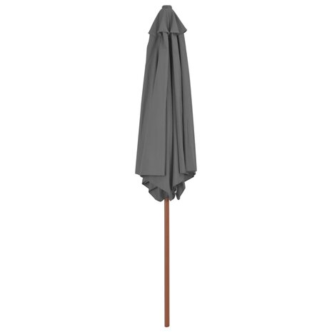 Parasol met houten paal 270 cm antraciet 8718475697541 3