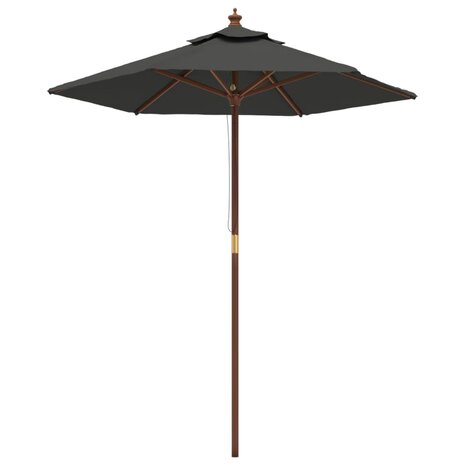 Parasol met houten paal 196x231 cm antracietkleurig 8720845760458 2