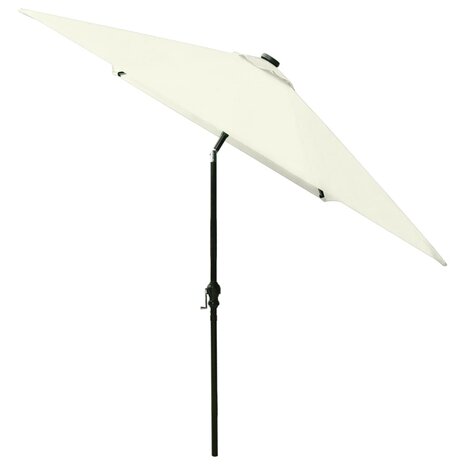 Parasol met LED&apos;s en stalen paal 2x3 m zandkleurig 8720286164693 5