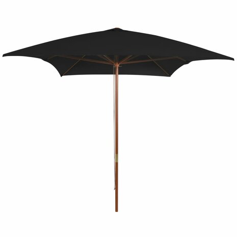 Parasol met houten paal 200x300 cm zwart 8720286164426 1