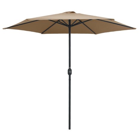 Parasol met aluminium paal 270x246 cm taupe 8719883763552 2