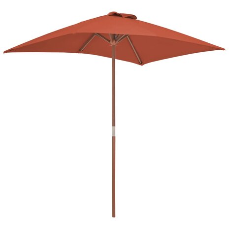 Parasol met houten paal 150x200 cm terracottakleurig 8718475697770 4