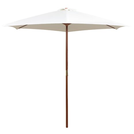 Parasol 270x270 cm houten paal crèmewit 8718475505501 1