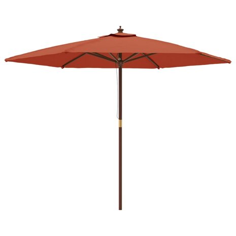 Parasol met houten paal 299x240 cm terracottakleurig 8720845760564 2