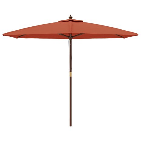 Parasol met houten paal 299x240 cm terracottakleurig 8720845760564 3