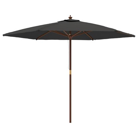 Parasol met houten paal 299x240 cm antracietkleurig 8720845760533 2