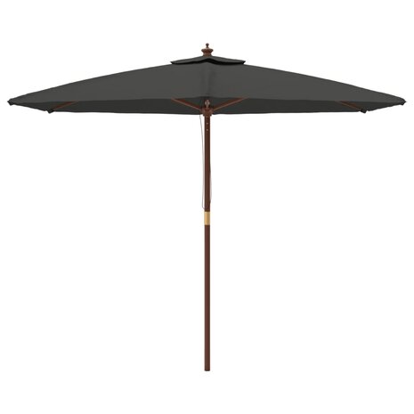 Parasol met houten paal 299x240 cm antracietkleurig 8720845760533 3