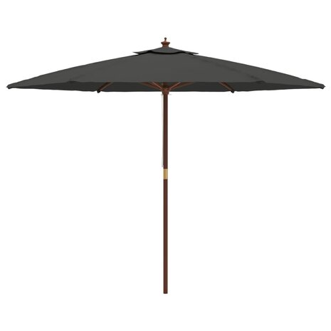 Parasol met houten paal 299x240 cm antracietkleurig 8720845760533 4