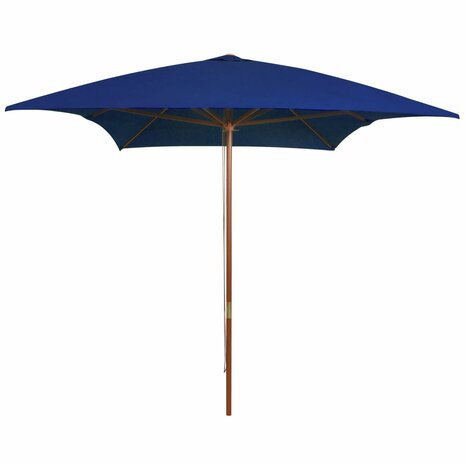 Parasol met houten paal 200x300 cm blauw 8720286164433 1