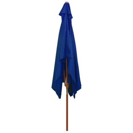 Parasol met houten paal 200x300 cm blauw 8720286164433 4