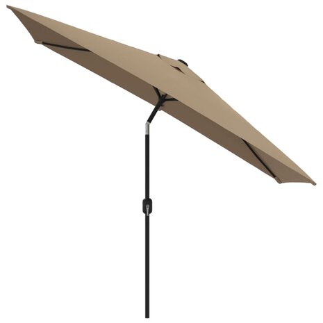 Parasol met metalen paal 300x200 cm taupe 8718475697411 3