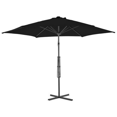 Parasol met stalen paal 300x230 cm zwart 8720286114964 3