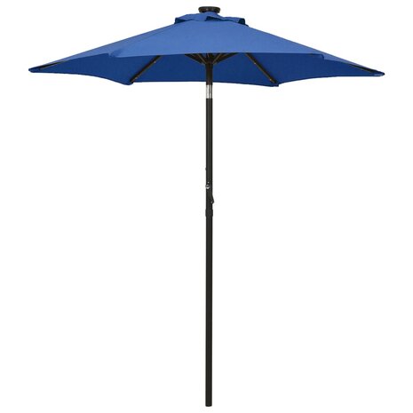 Parasol met LED-verlichting 200x211 cm aluminium azuurblauw 8720286115534 1