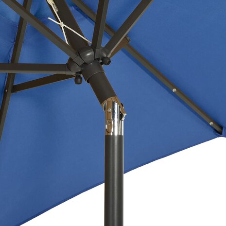 Parasol met LED-verlichting 200x211 cm aluminium azuurblauw 8720286115534 6