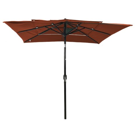 Parasol 3-laags met aluminium paal 2,5x2,5 m terracottakleurig 8720286165232 2