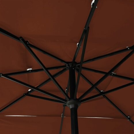 Parasol 3-laags met aluminium paal 2,5x2,5 m terracottakleurig 8720286165232 5