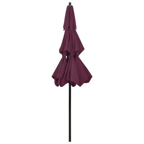 Parasol 3-laags met aluminium paal 2,5 m bordeauxrood 8720286165461 4