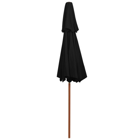 Parasol dubbeldekker met houten paal 270 cm zwart 8720286164488 4