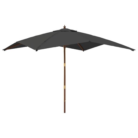 Parasol met houten paal 300x300x273 cm antracietkleurig 8720845760779 2