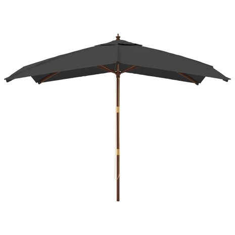 Parasol met houten paal 300x300x273 cm antracietkleurig 8720845760779 3