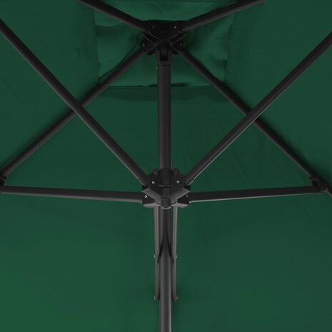 Parasol met stalen paal 300 cm groen 8718475711377 5