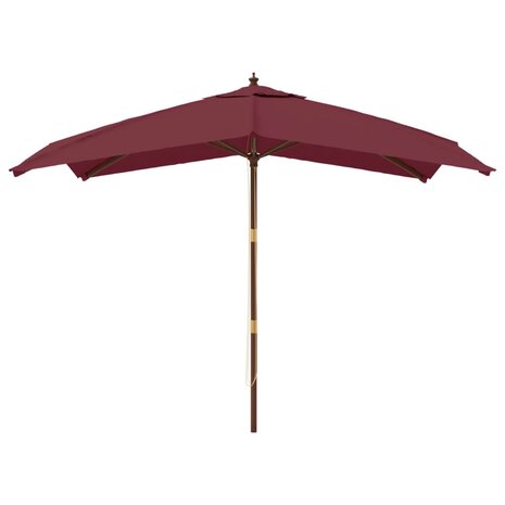 Parasol met houten paal 300x300x273 cm bordeauxrood 8720845760793 3