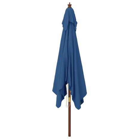 Parasol met houten paal 300x300x273 cm azuurblauw 8720845760823 4