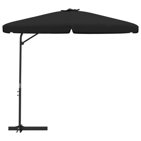 Parasol met stalen paal 300 cm zwart 8719883763262 3