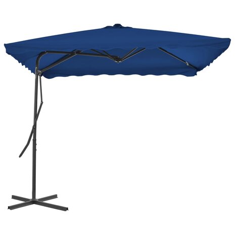 Parasol met stalen paal 250x250x230 cm blauw 8720286114933 2