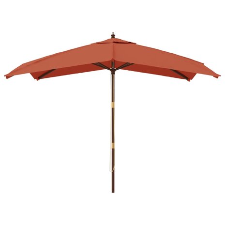 Parasol met houten paal 300x300x273 cm terracottakleurig 8720845760809 3