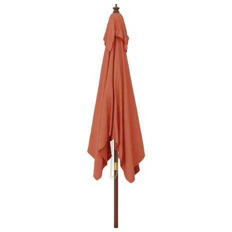 Parasol met houten paal 300x300x273 cm terracottakleurig 8720845760809 4