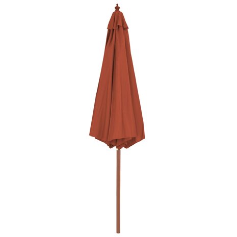 Parasol met houten paal 300 cm terracotta 8718475697374 3