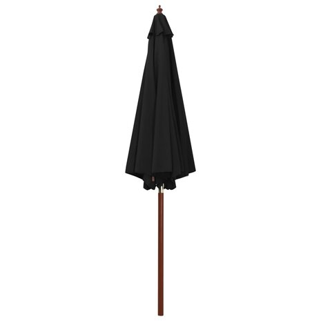 Parasol met houten paal 300x258 cm zwart 8719883744513 2